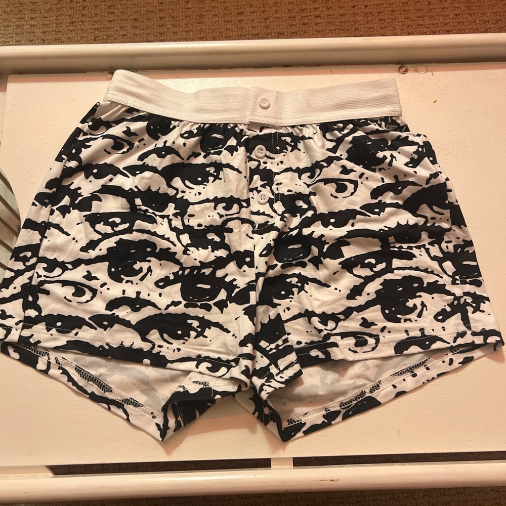 Brandy Melville High Waist Black and White Shorts